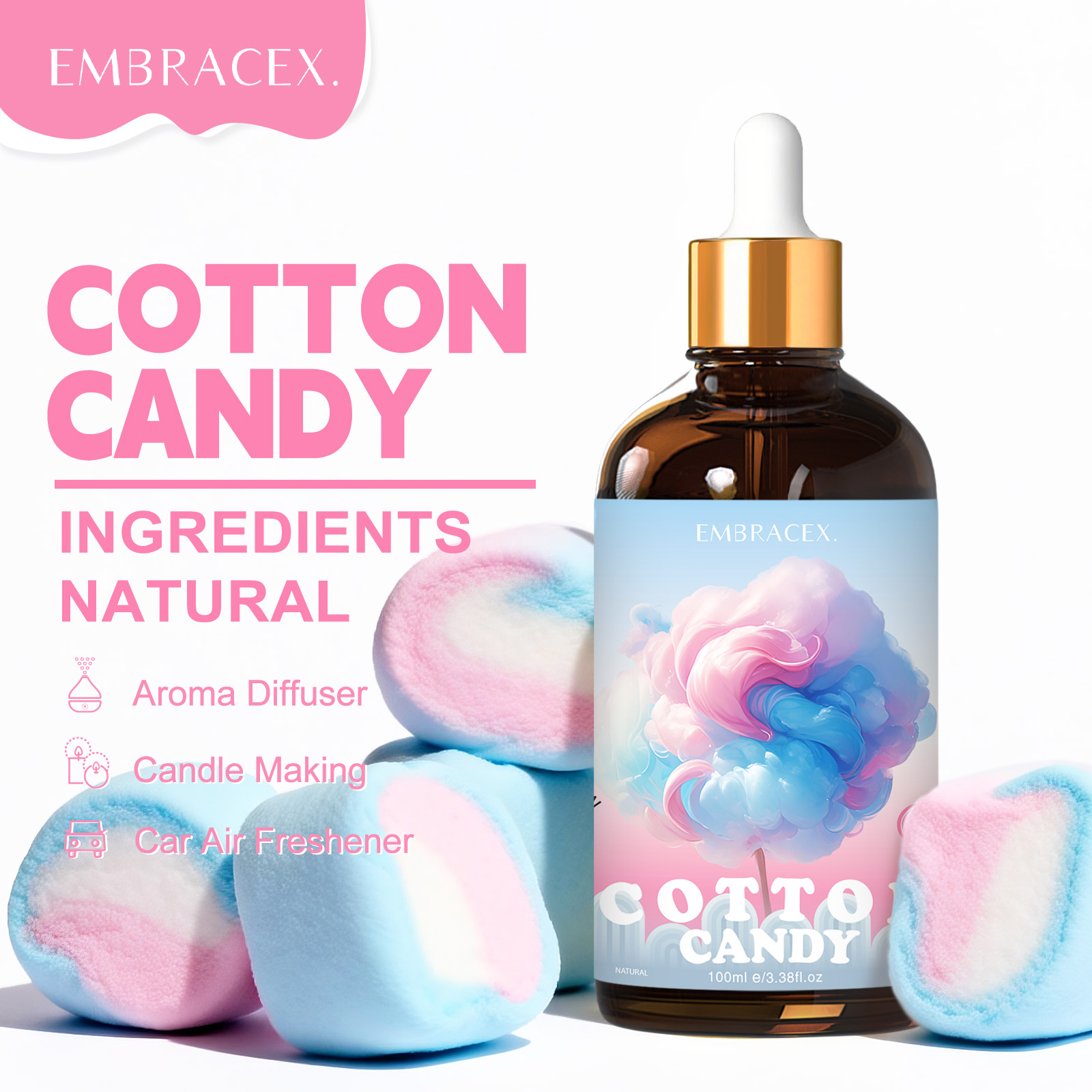 Candle Fragrance - 100ml Aceites Aromáticos de Algodón de