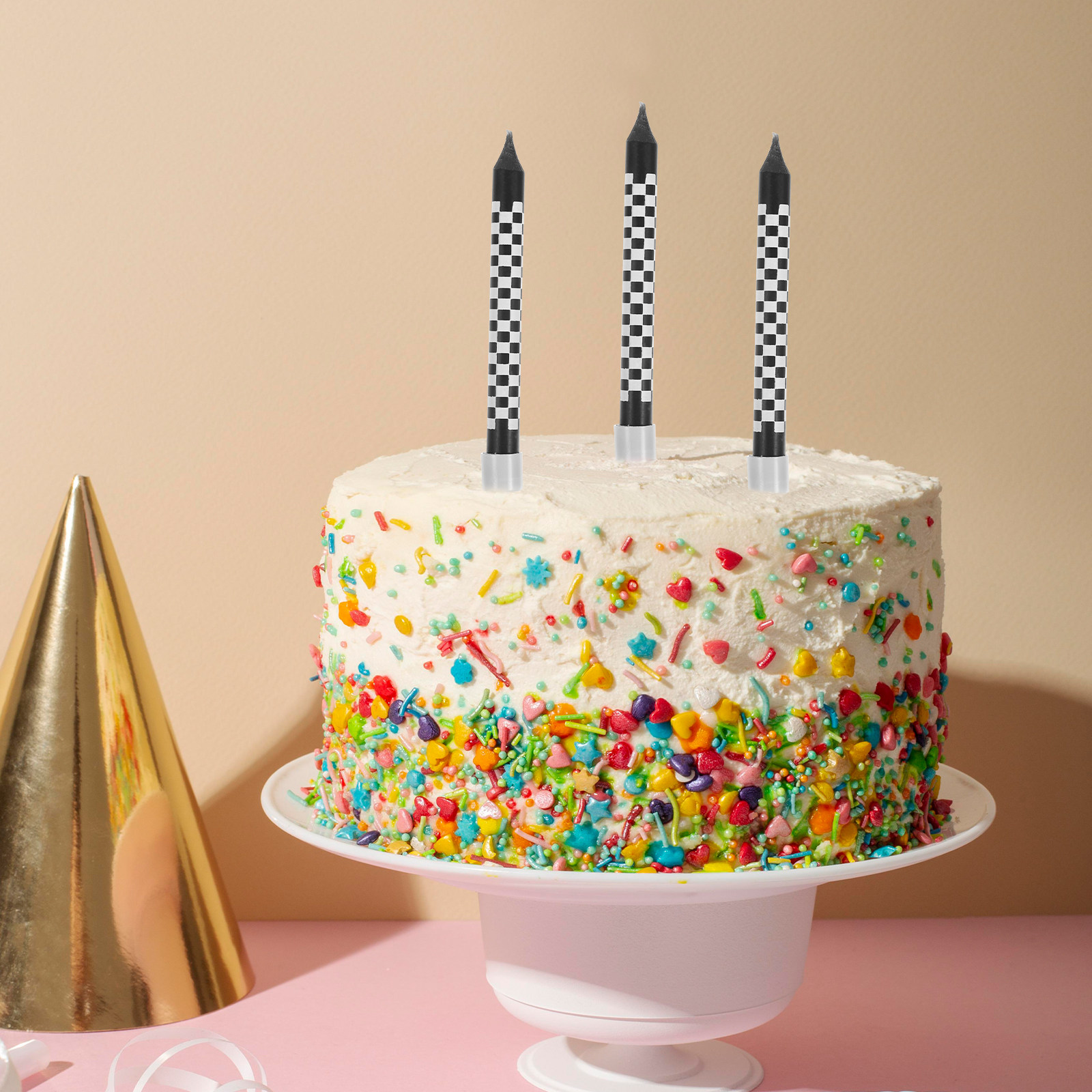 Paraffin Wax - 12 velas de cumpleaños, adornos modernos