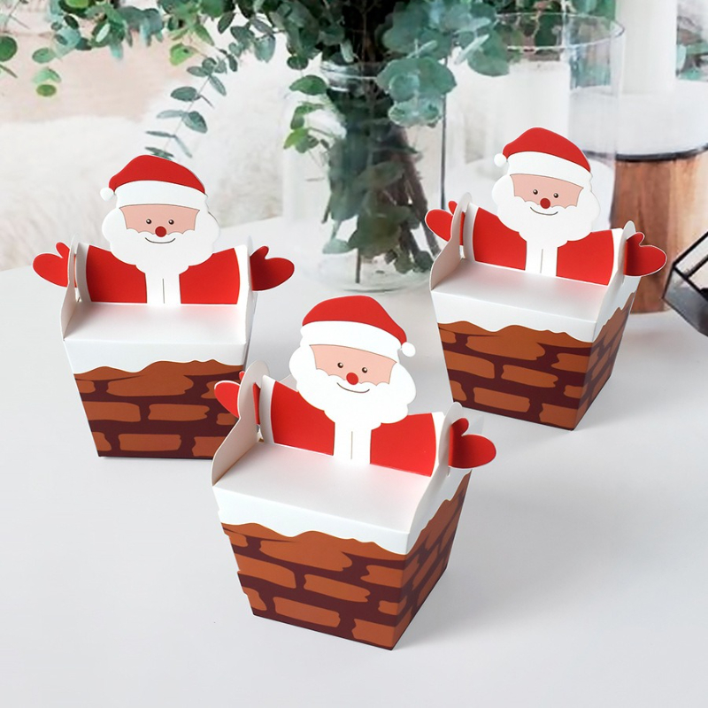 Candle Containers - 10/30/50 Uds Santa Claus trepar la