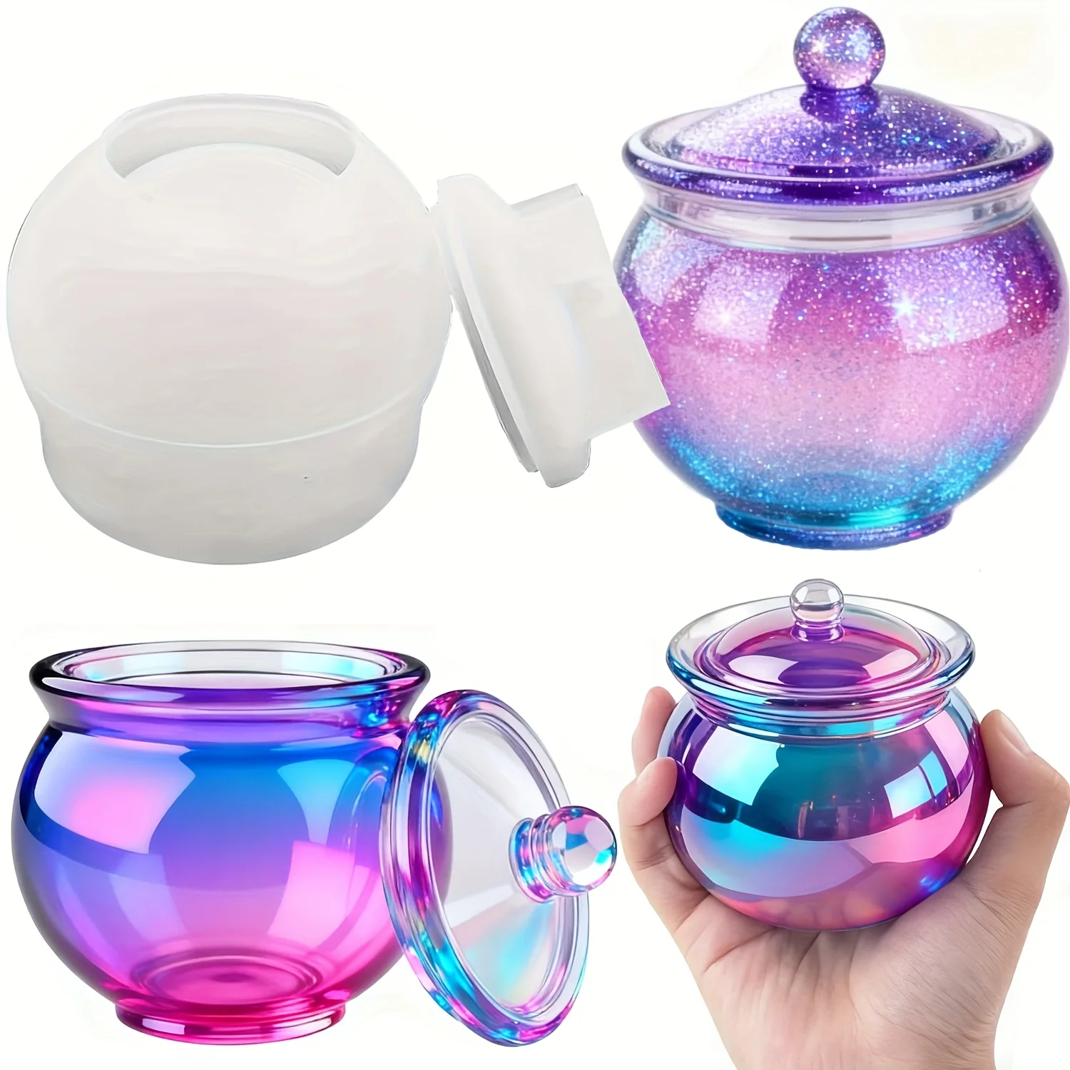 Candle Containers - 1 Juego de moldes redondos de