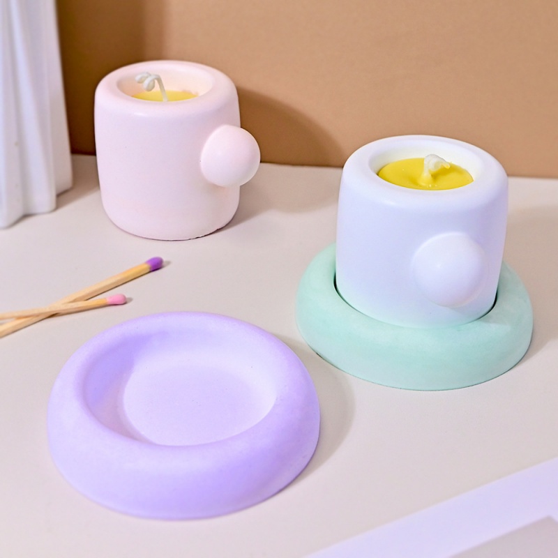 Taza 3D con posavasos, molde d - Candle Containers reseña y precio