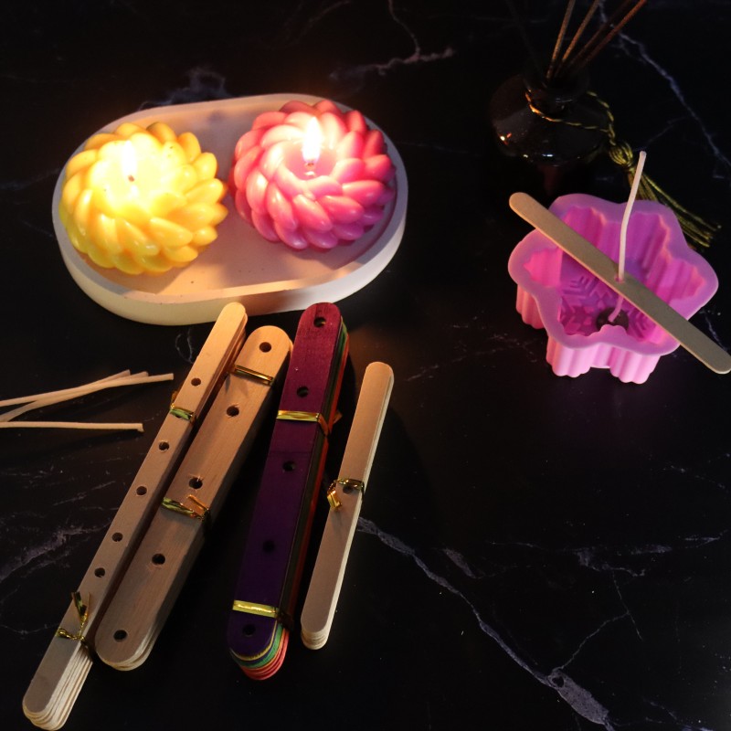 Candelabros de madera de 20 pi - Candle Wick reseña y precio