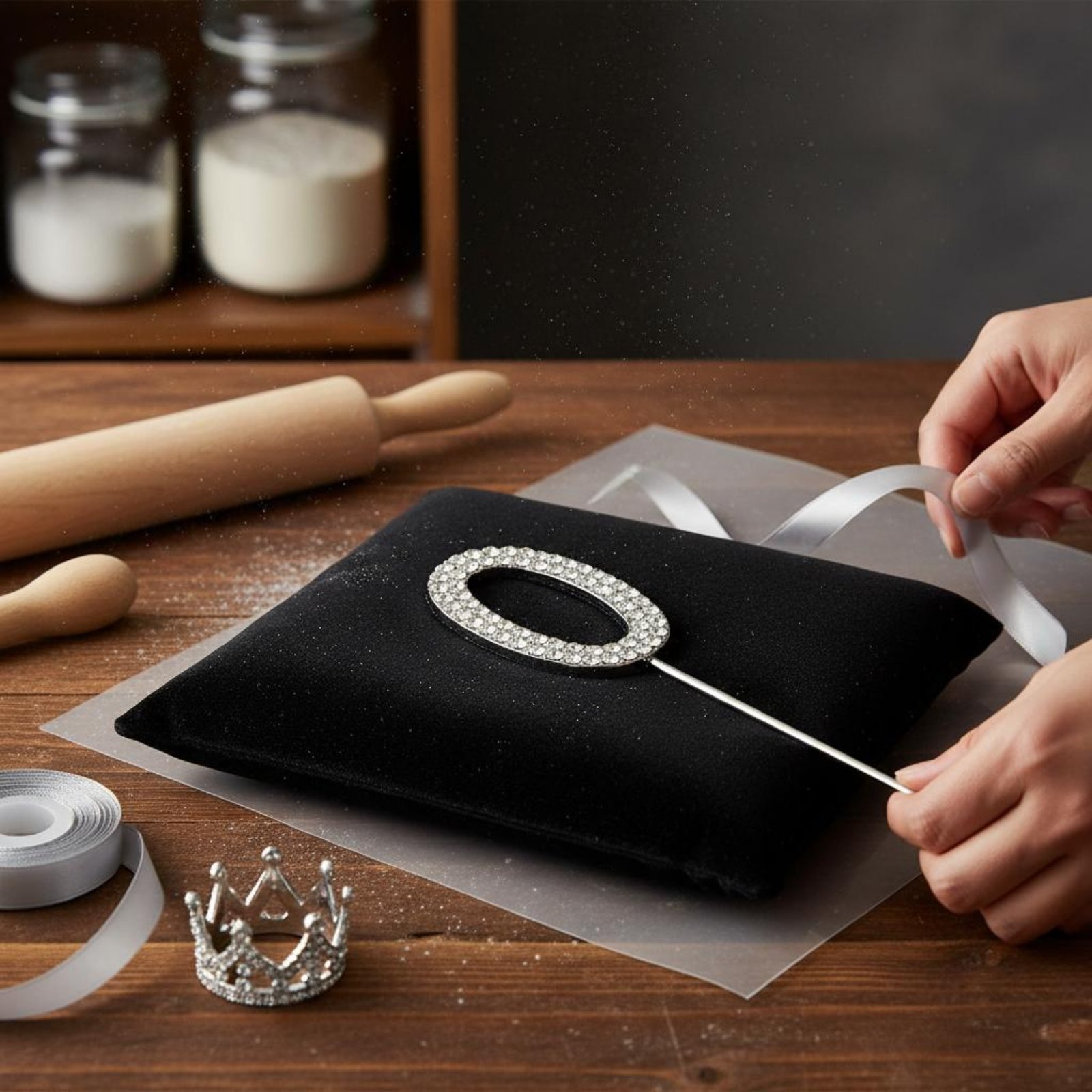 Adorno de Pastel con Corona de - Paraffin Wax reseña y precio